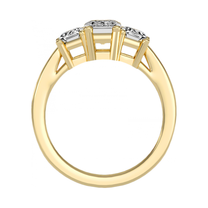 Mesmerizing Three Stone Ring - Five