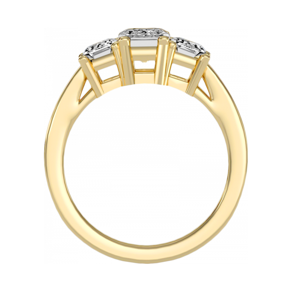Mesmerizing Three Stone Ring In 925 Sterling Silver - Five