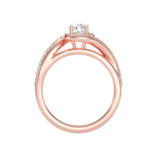 Milagro Halo Ring In 925 Sterling Silver - Two