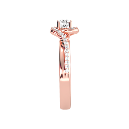 Milagro Halo Ring In 925 Sterling Silver - Four