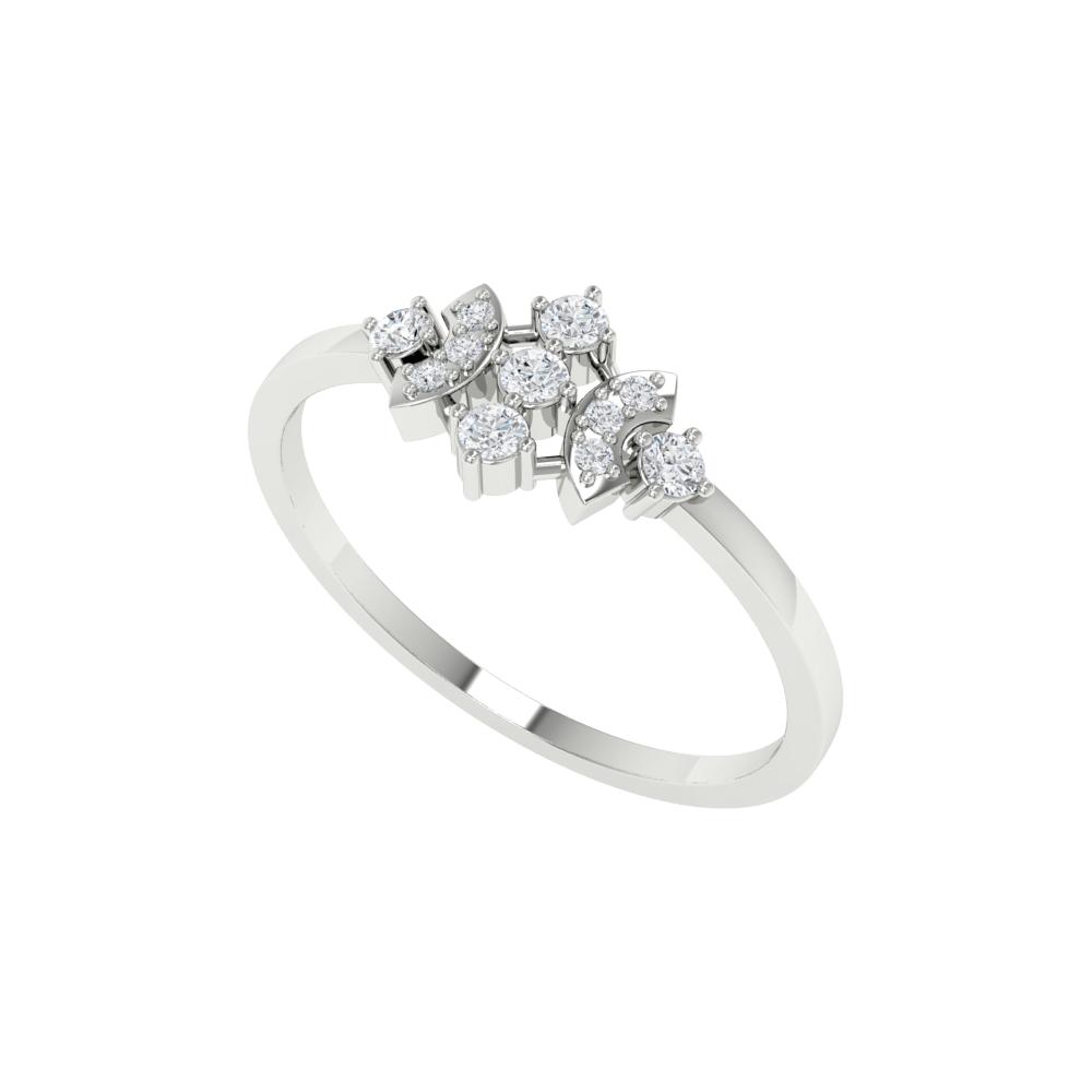 Miracle Curve Ring In 925 Sterling Silver - Five