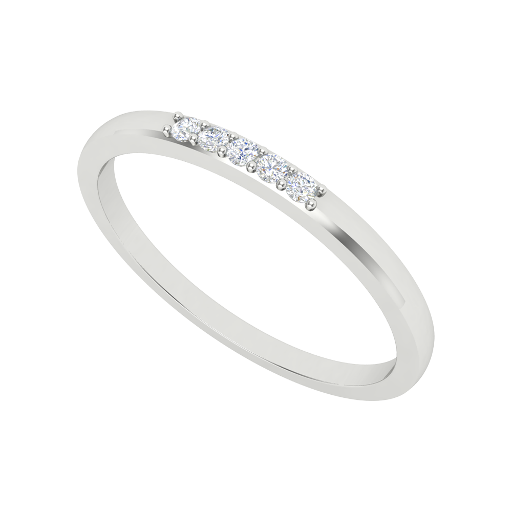 Mirinda Stackable Ring In 925 Sterling Silver - One