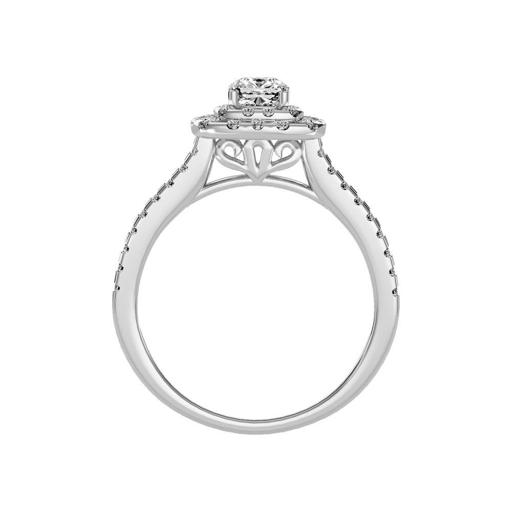 Misty Halo Solitaire Ring - Eight