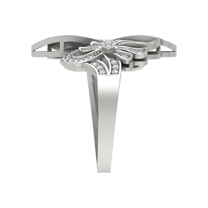 Mojito Stylish Diamond Ring In 925 Sterling Silver - Eleven