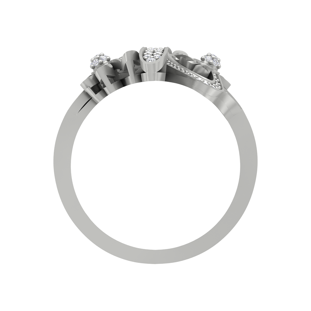 Mojito Stylish Diamond Ring In 925 Sterling Silver - Twelve