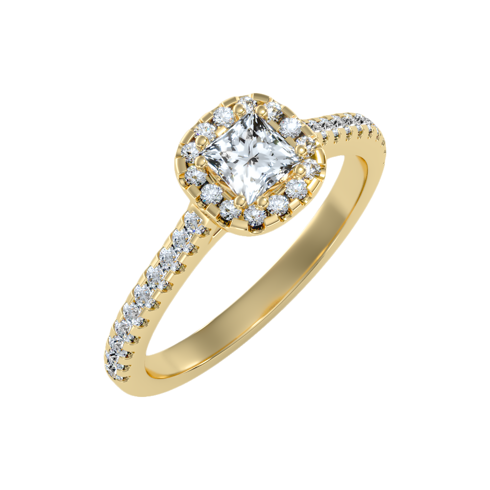 Momentous Halo Ring In 925 Sterling Silver - One