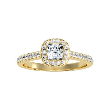 Momentous Halo Ring In 925 Sterling Silver - Three