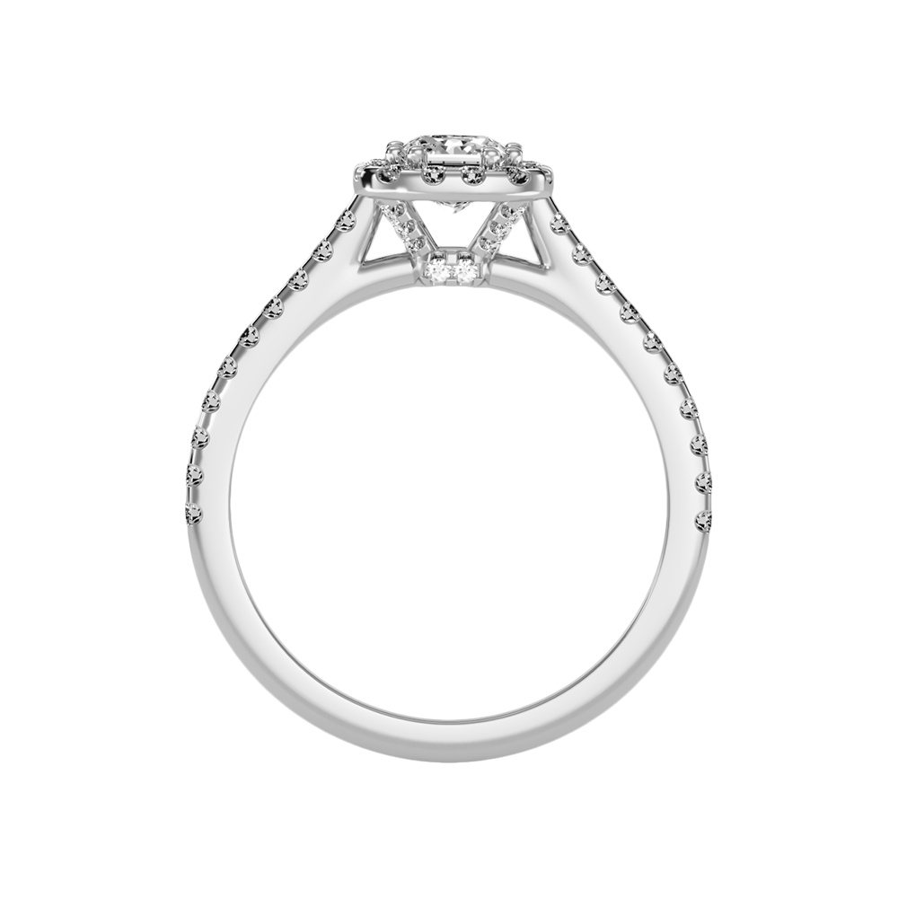 Momentous Halo Ring In 925 Sterling Silver - Six