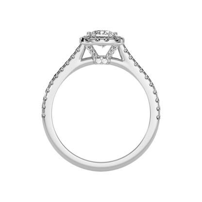 Momentous Halo Ring In 925 Sterling Silver - Six
