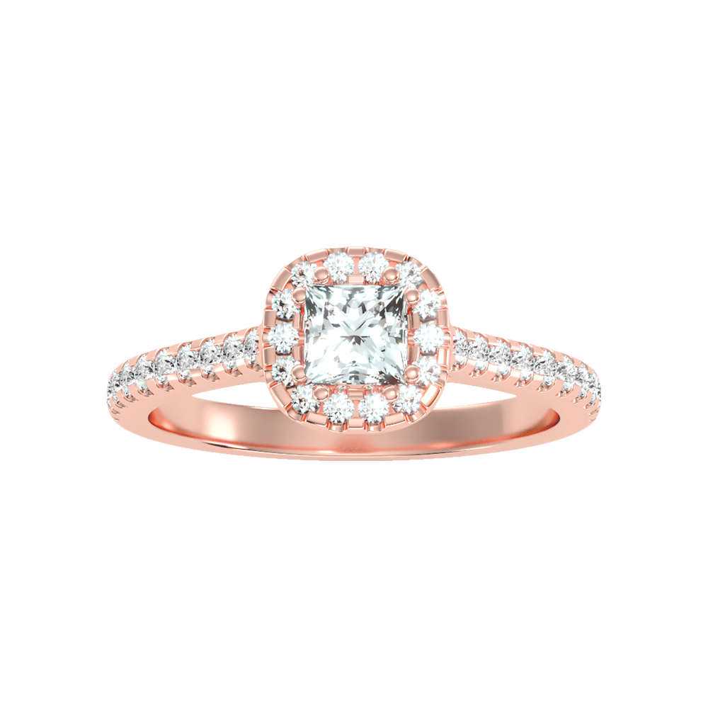 Momentous Halo Ring In 925 Sterling Silver - Nine