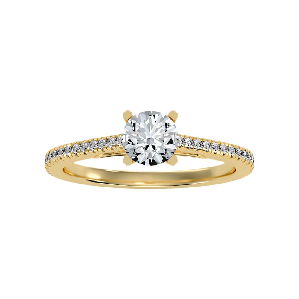 Mona Solitaire Ring In 925 Sterling Silver - Ten