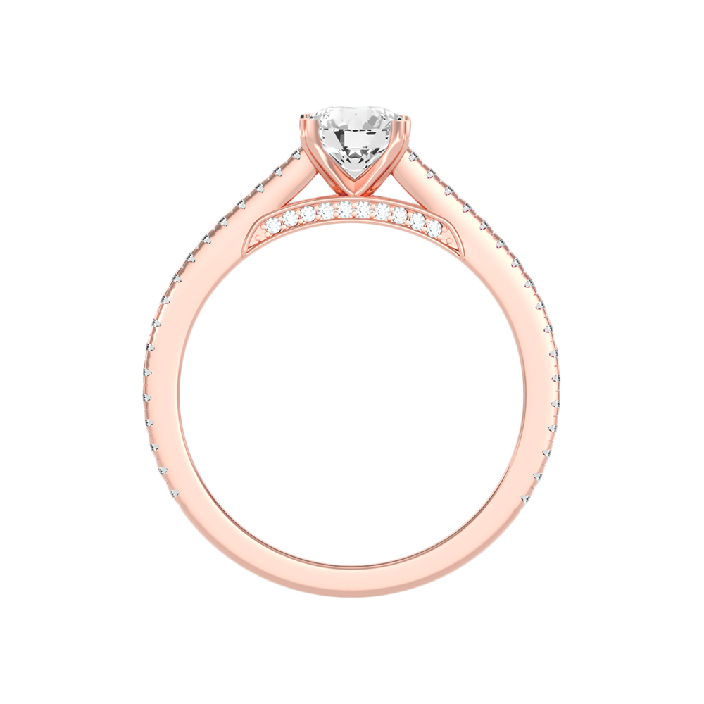 Mona Solitaire Ring In 925 Sterling Silver - Six