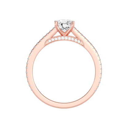 Mona Solitaire Ring In 925 Sterling Silver - Six