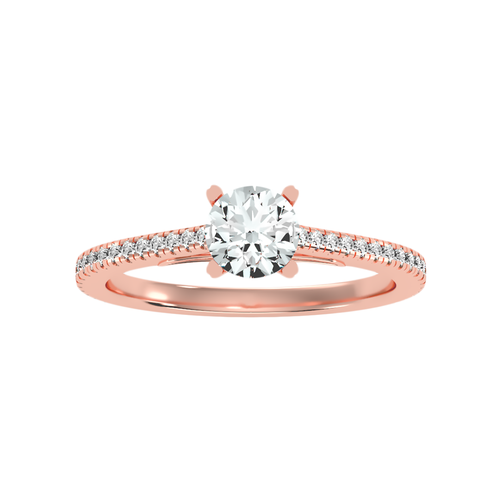 Mona Solitaire Ring In 925 Sterling Silver - Seven