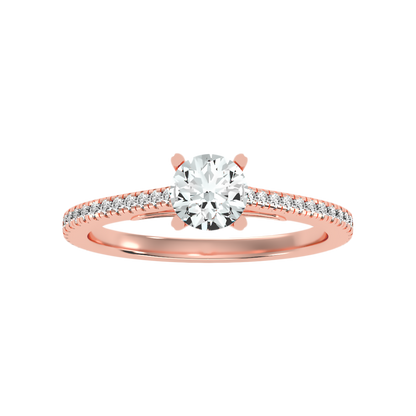 Mona Solitaire Ring In 925 Sterling Silver - Seven