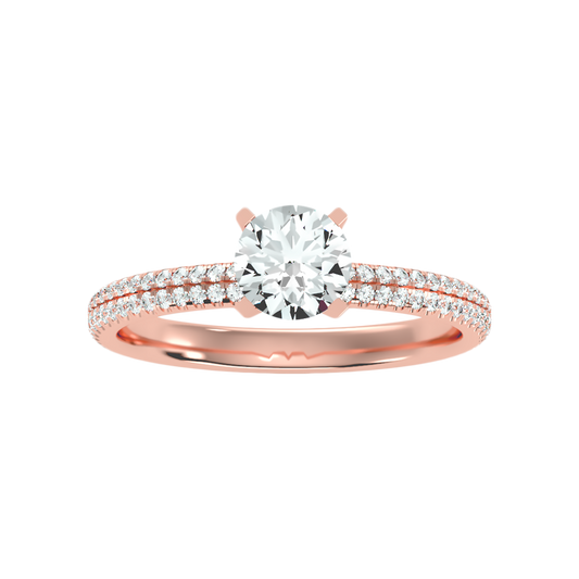 Mono Solitaire Ring In 925 Sterling Silver - Two