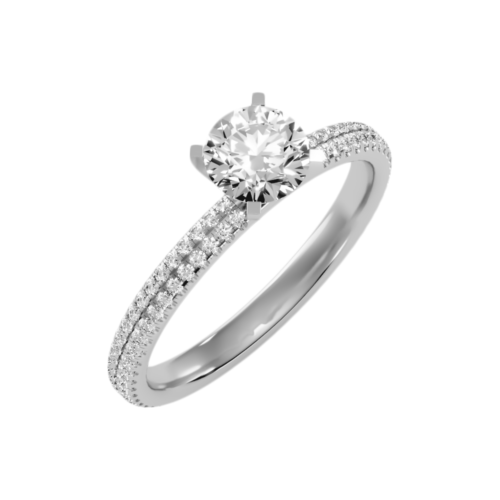 Mono Solitaire Ring In 925 Sterling Silver - Five
