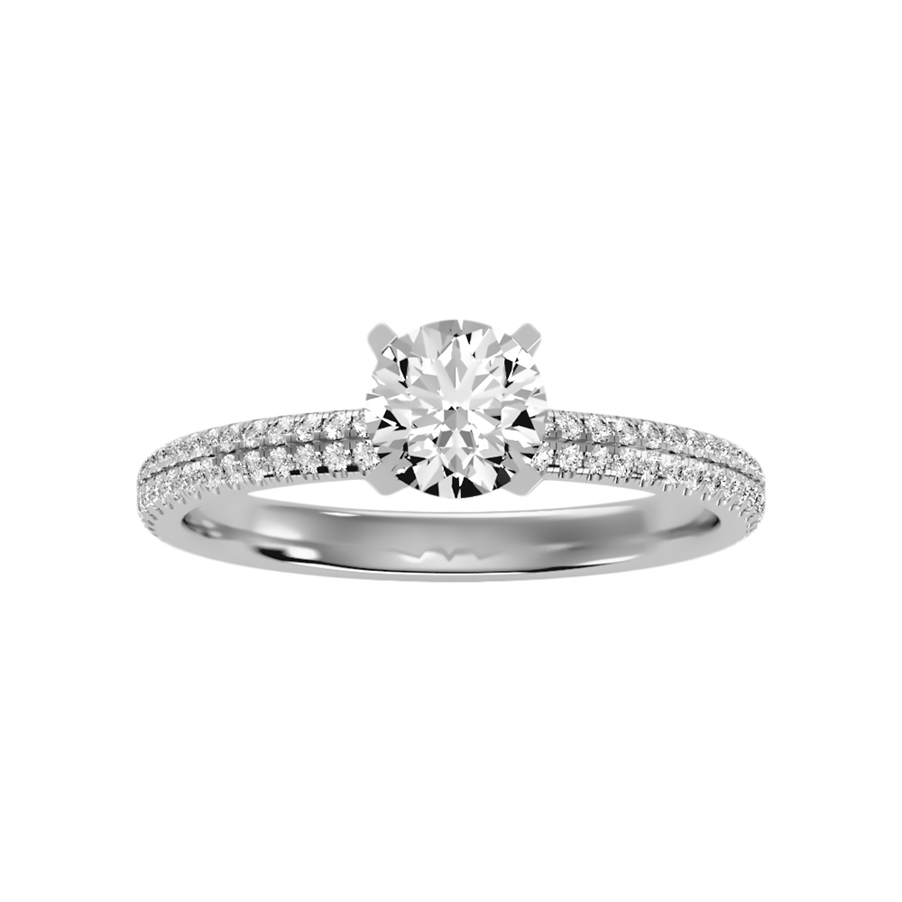 Mono Solitaire Ring In 925 Sterling Silver - Six