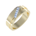 Moonlit Mens Moissanite Wedding Band in 925 Sterling Silver
