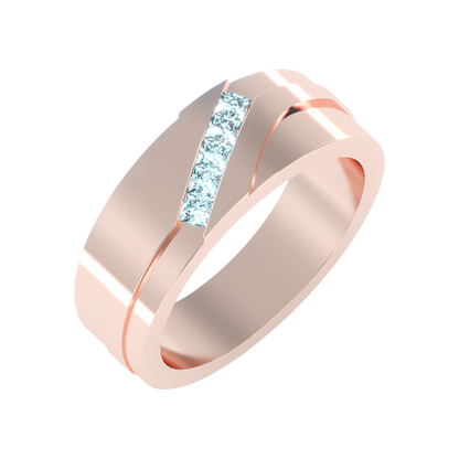 Moonlit Men's Band In 925 Sterling Silver - Nine