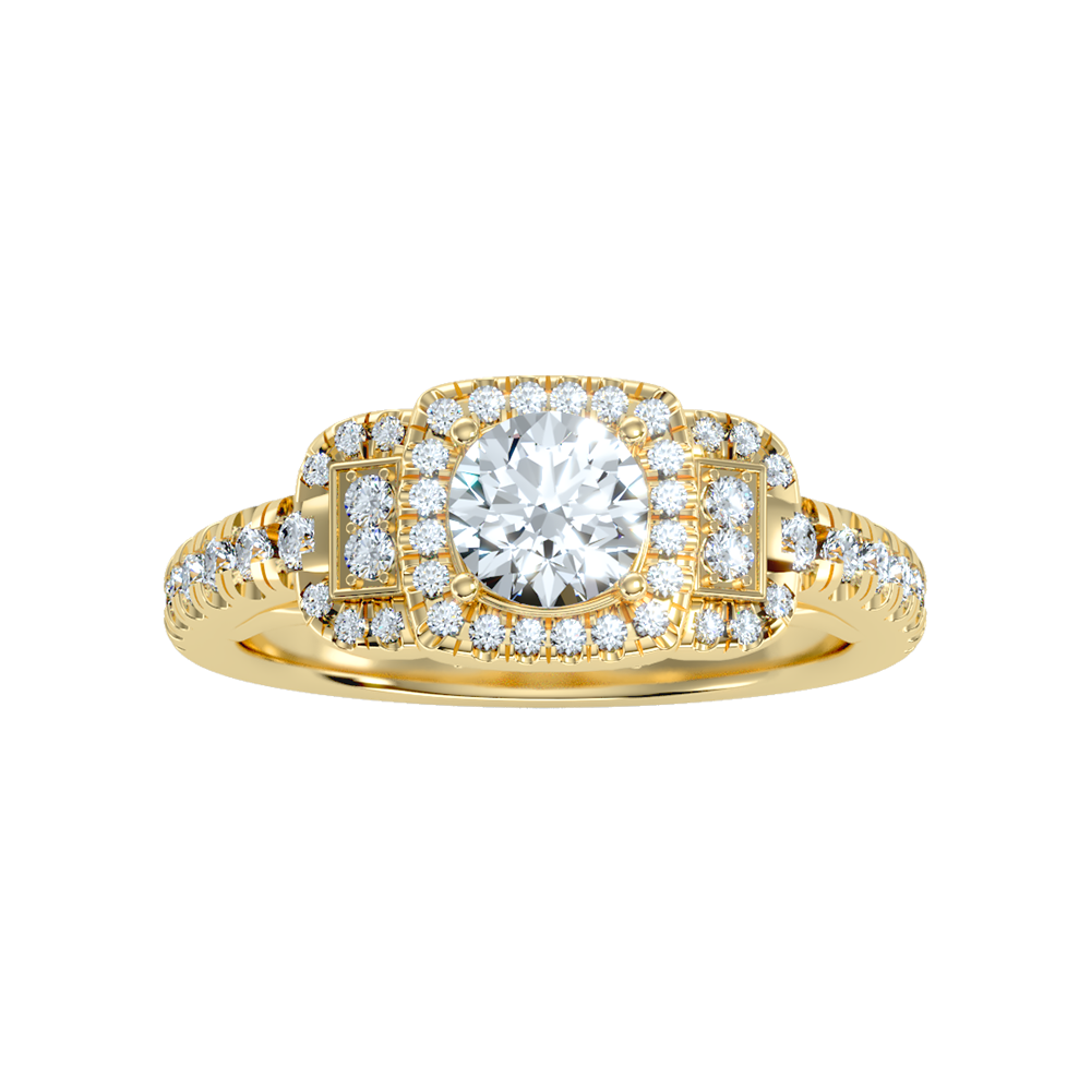 Moon Halo Ring In 925 Sterling Silver - Ten