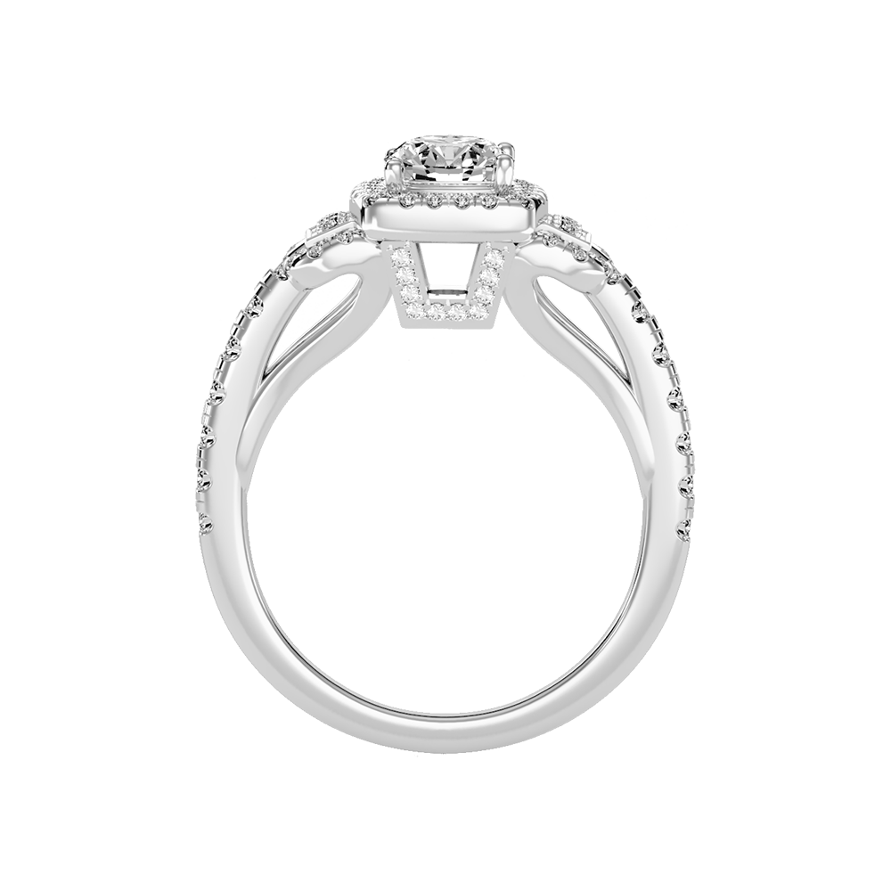 Moon Halo Ring In 925 Sterling Silver - Two