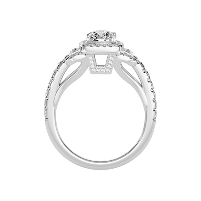 Moon Halo Ring In 925 Sterling Silver - Two