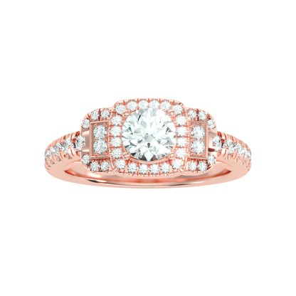 Moon Halo Ring In 925 Sterling Silver - Seven