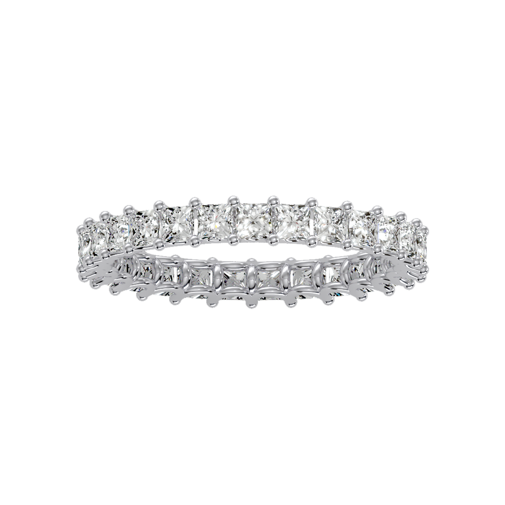 Mystic Eternity Band In 925 Sterling Silver - Six