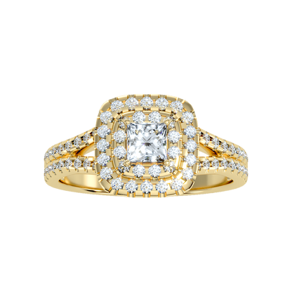 Mystic Halo Solitaire Ring - Eleven