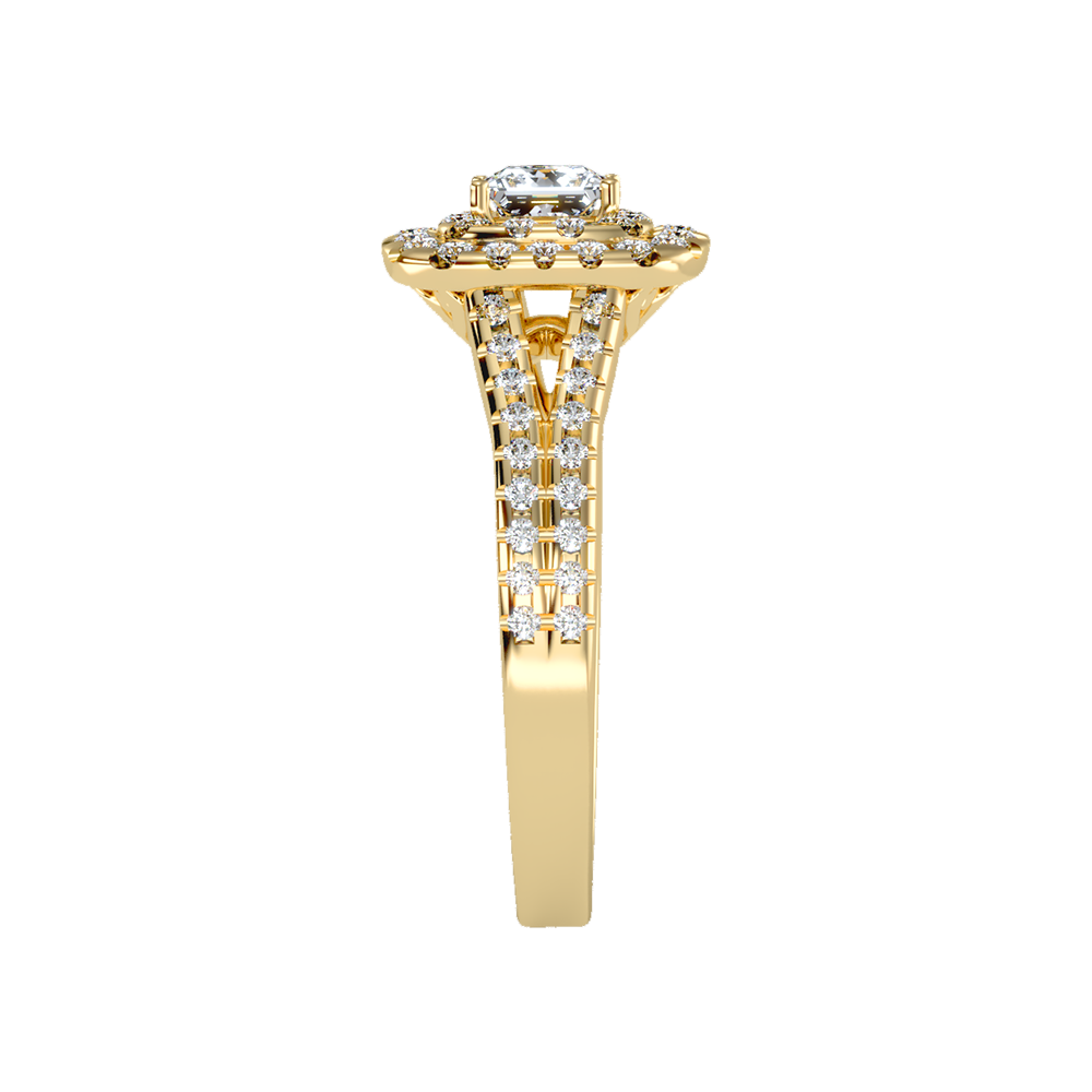 Mystic Halo Solitaire Ring - Twelve