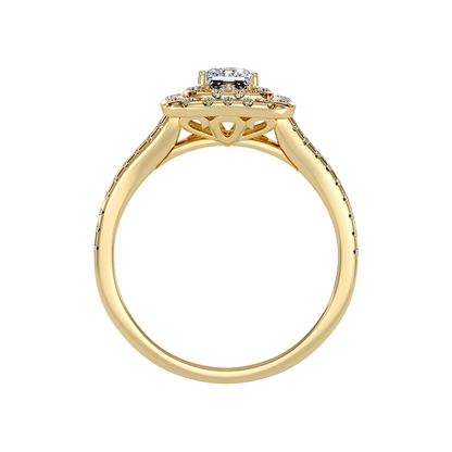 Mystic Halo Solitaire Ring In 925 Sterling Silver - Thirteen