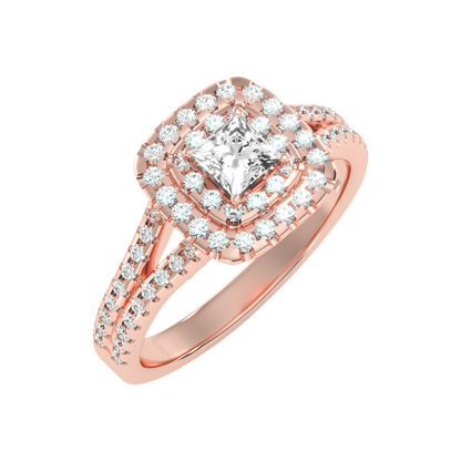 Mystic Halo Solitaire Ring - Two