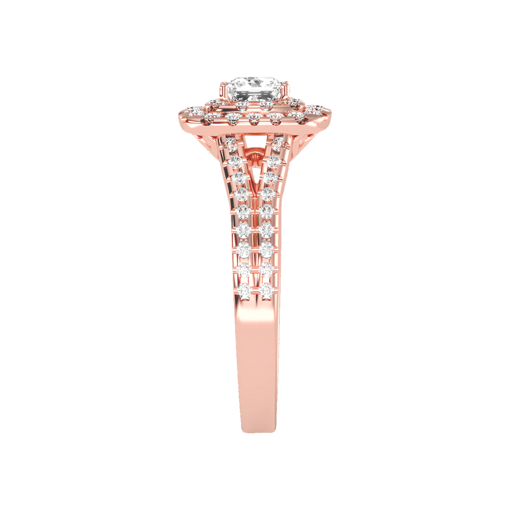 Mystic Halo Solitaire Ring - Five