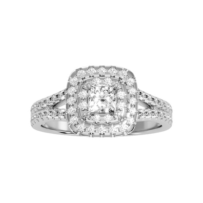 Mystic Halo Solitaire Ring - Six