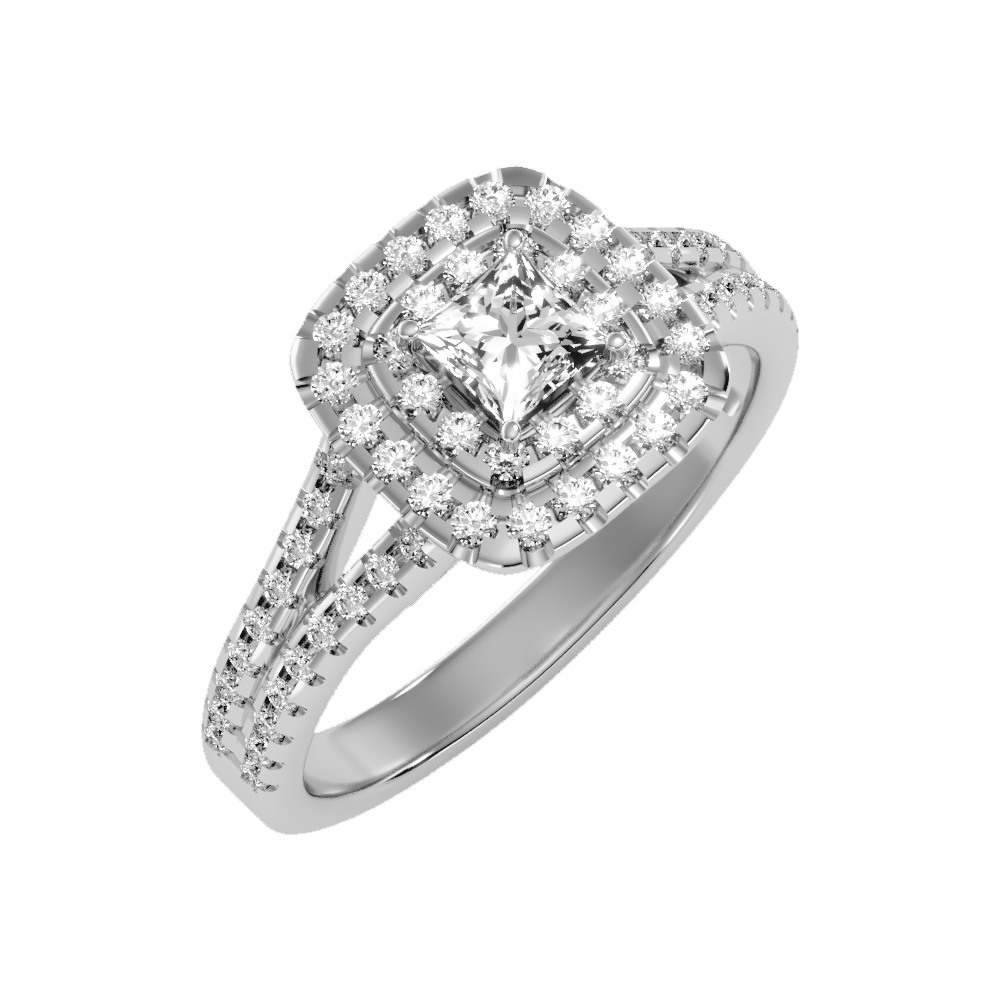 Mystic Halo Solitaire Ring - Eight
