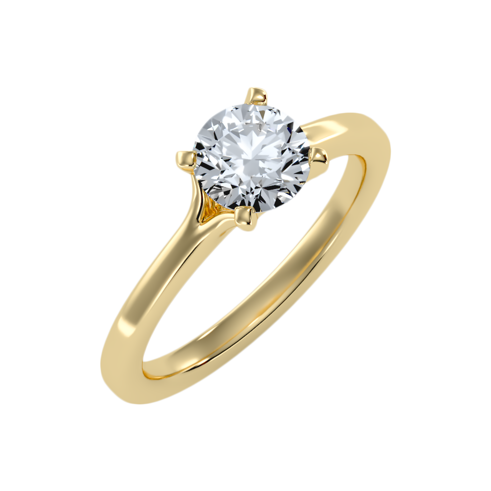 Naive Solitaire Ring In 925 Sterling Silver - Nine