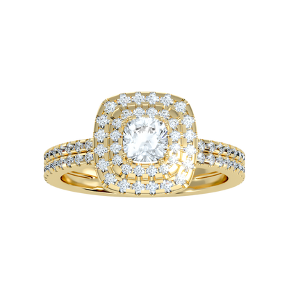 Natural Solitaire Ring In 925 Sterling Silver - Three