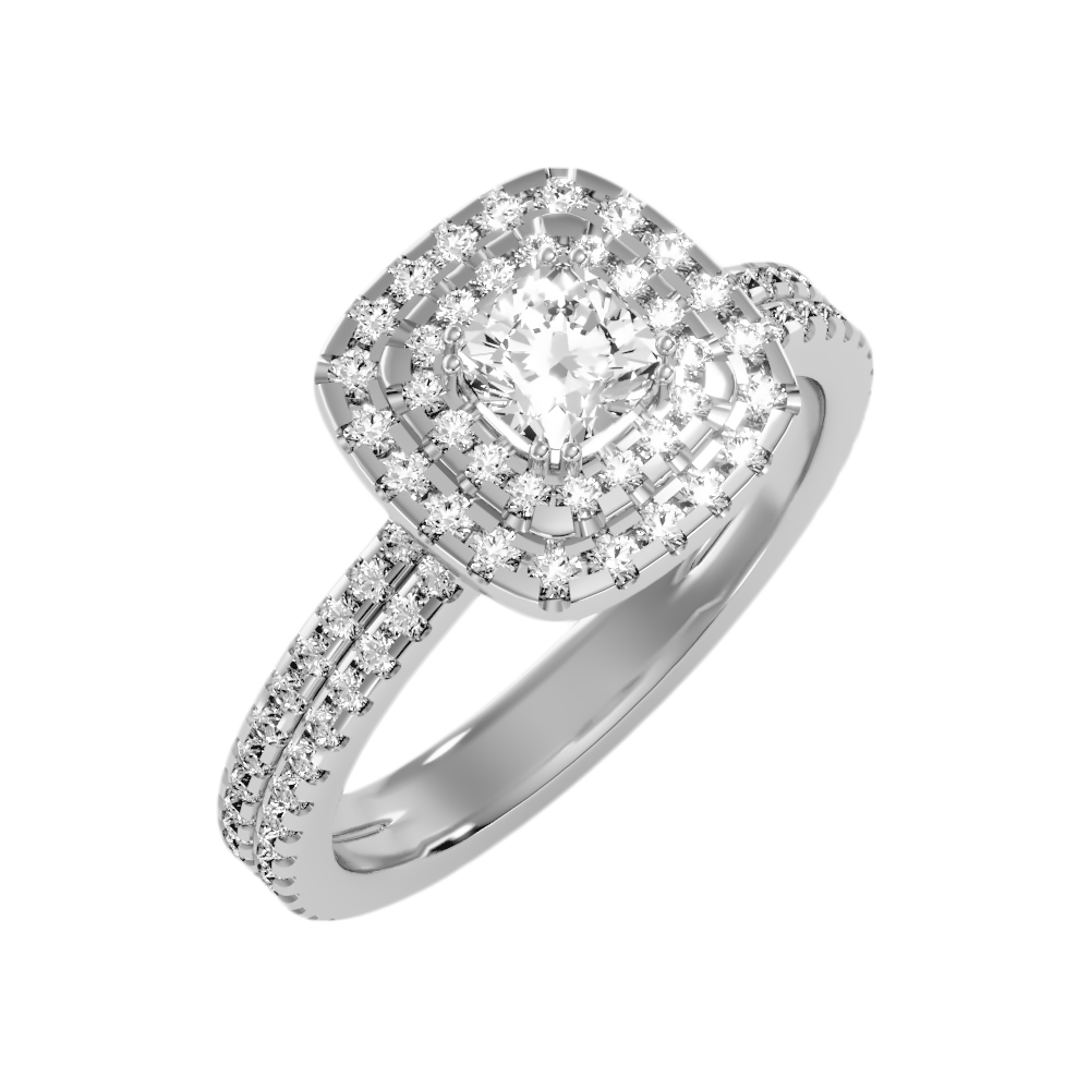 Natural Solitaire Ring In 925 Sterling Silver - Five
