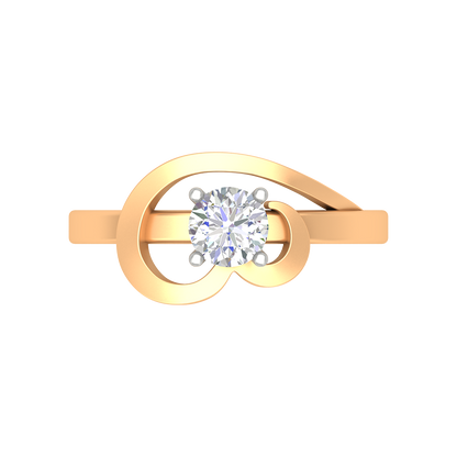 Nature's Basket Solitaire Ring In 925 Sterling Silver - Ten