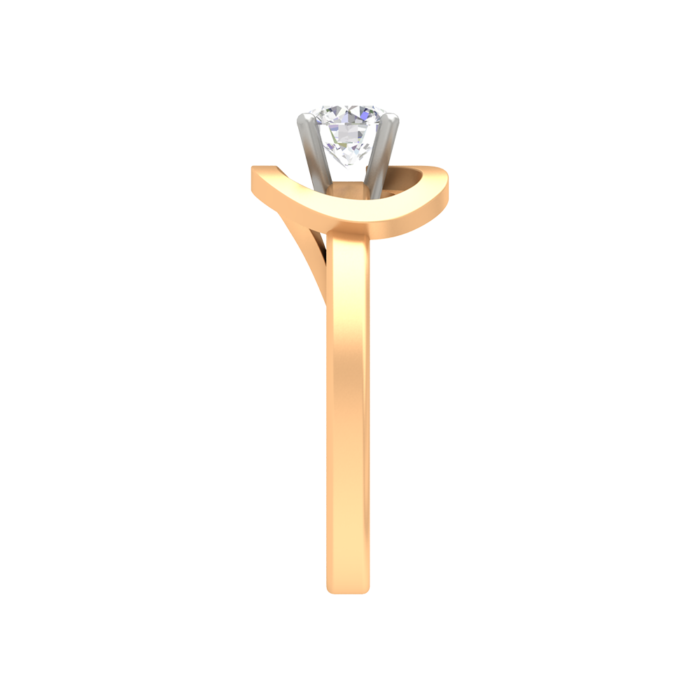 Nature's Basket Solitaire Ring In 925 Sterling Silver - Twelve