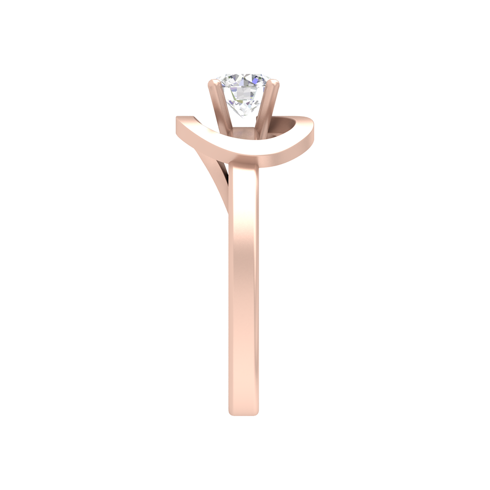 Nature's Basket Solitaire Ring In 925 Sterling Silver - Three