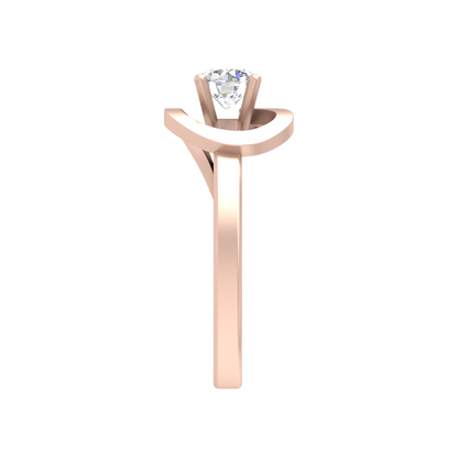 Nature's Basket Solitaire Ring In 925 Sterling Silver - Three