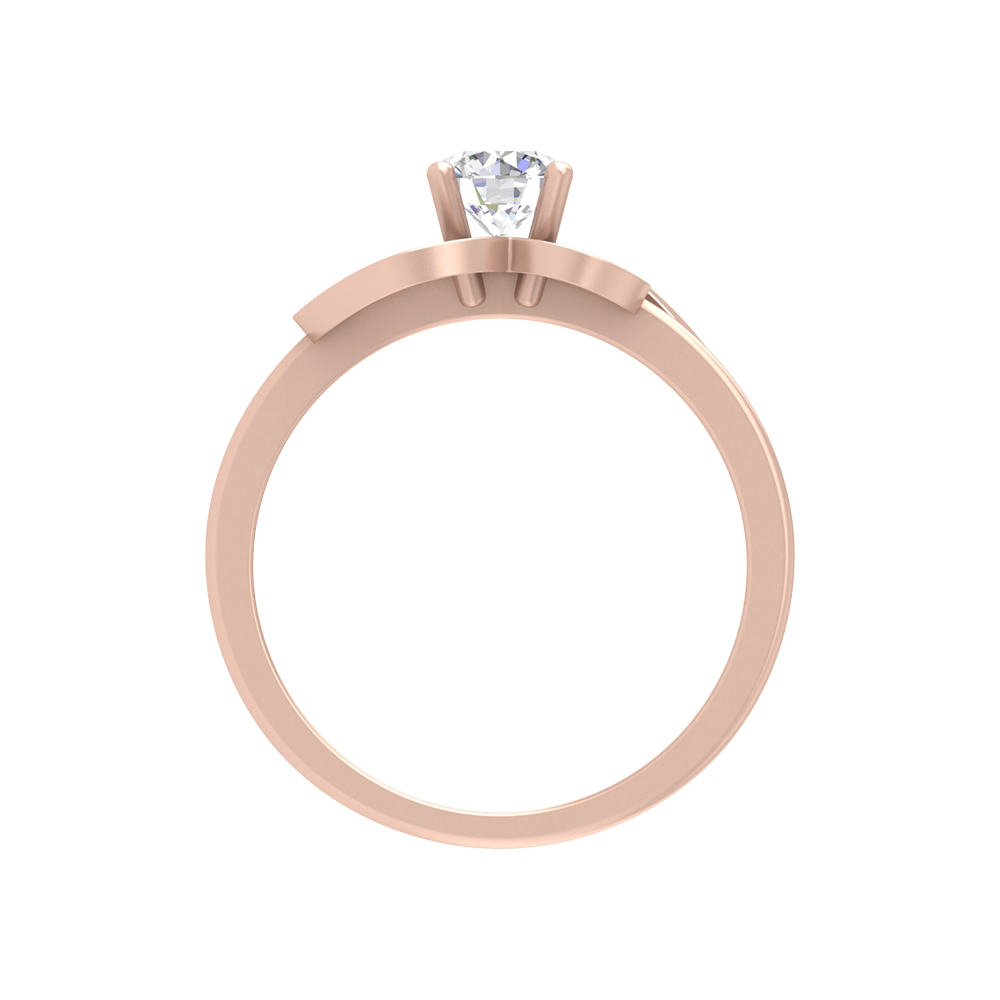 Nature's Basket Solitaire Ring In 925 Sterling Silver - Four