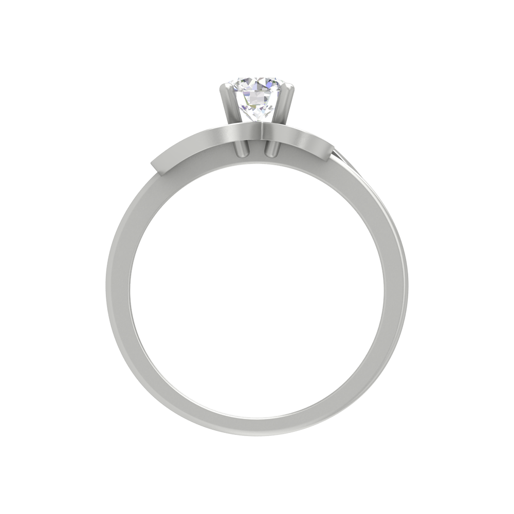Nature's Basket Solitaire Ring In 925 Sterling Silver - Eight