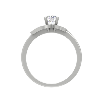 Nature's Basket Solitaire Ring In 925 Sterling Silver - Eight