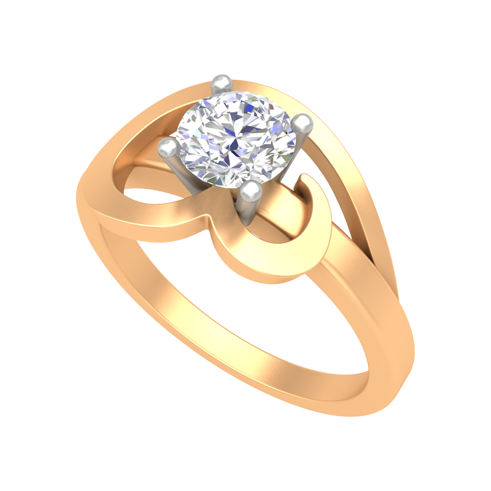 Nature's Basket Solitaire Ring In 925 Sterling Silver - Nine