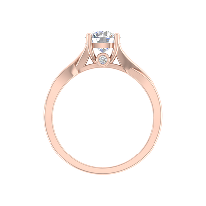 Nature Inspired Pattern Solitaire Ring - Five