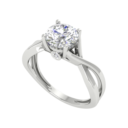 Nature Inspired Pattern Solitaire Ring - Six