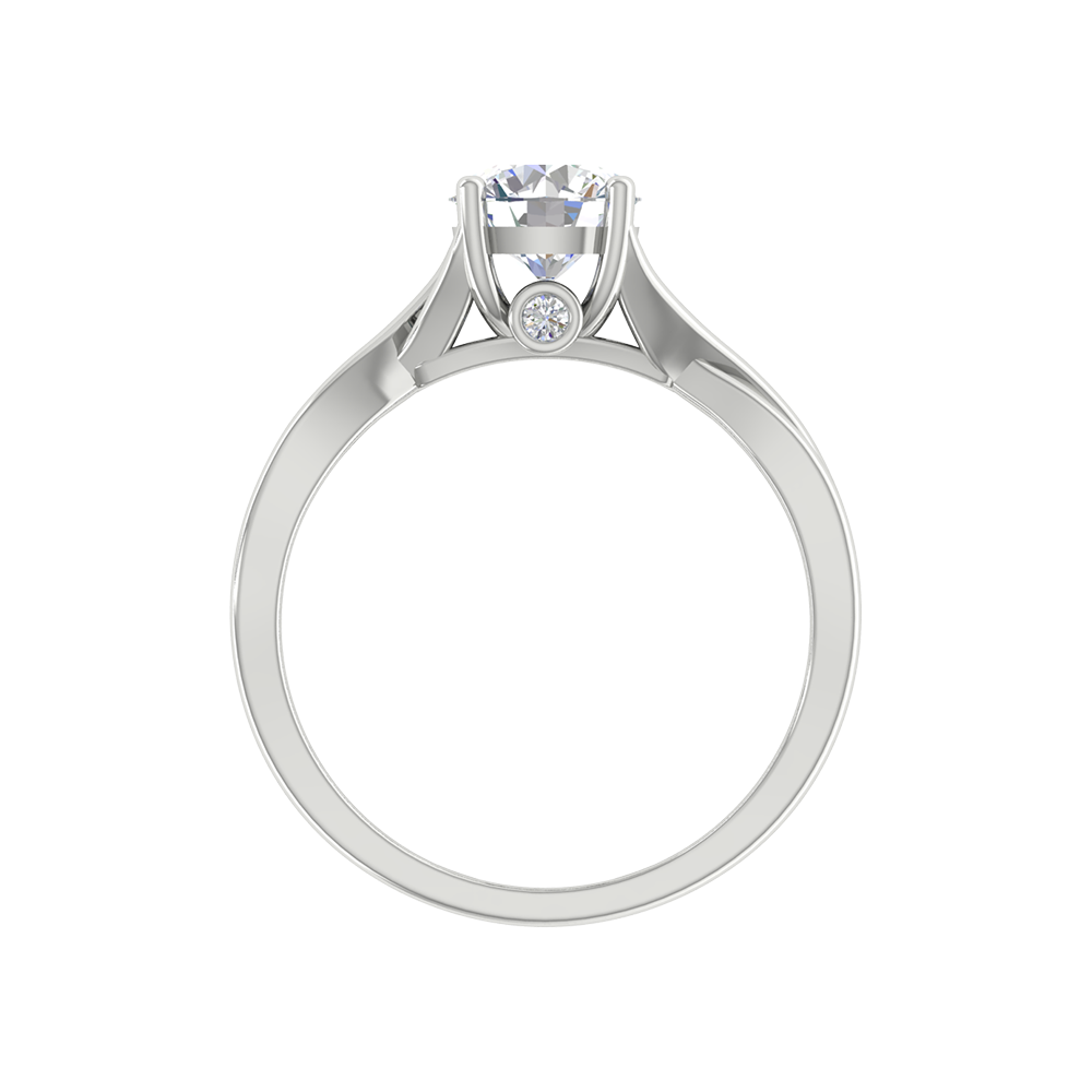 Nature Inspired Pattern Solitaire Ring - Nine